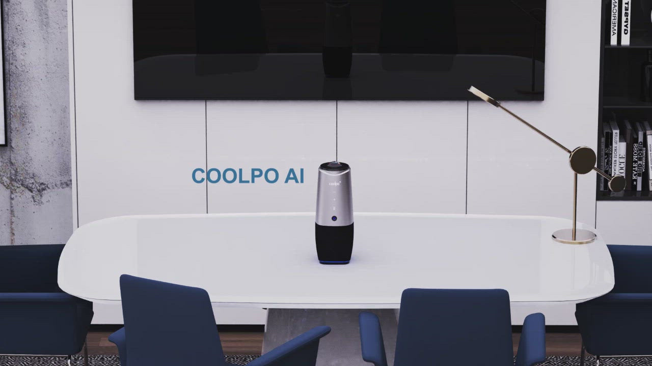  COOLPO Cámara web 4K de videoconferencia, enfoque inteligente  de control de gestos, encuadre automático AI con FoV de 110°, reducción de  ruido y cancelación de eco, 6 micrófonos, para transmisión de 